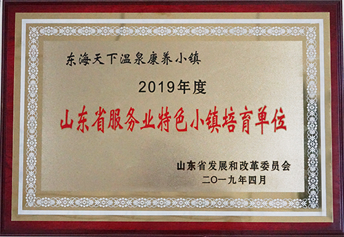 老哥俱乐部天下温泉康养小镇荣获2019年度山东省服务业特色小镇培育单位